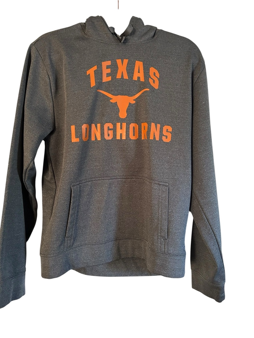 Texas Longhorns Gray Hoodie with Orange Bevo logo